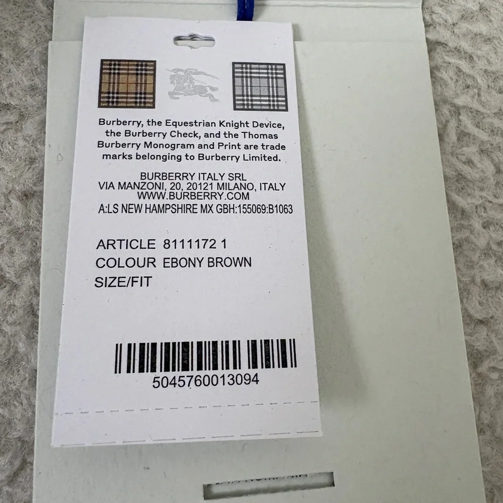 Burberry Brown Leather Crossbody Bag with Signature Check NEW EBONY BROWN - Picture 7 of 10